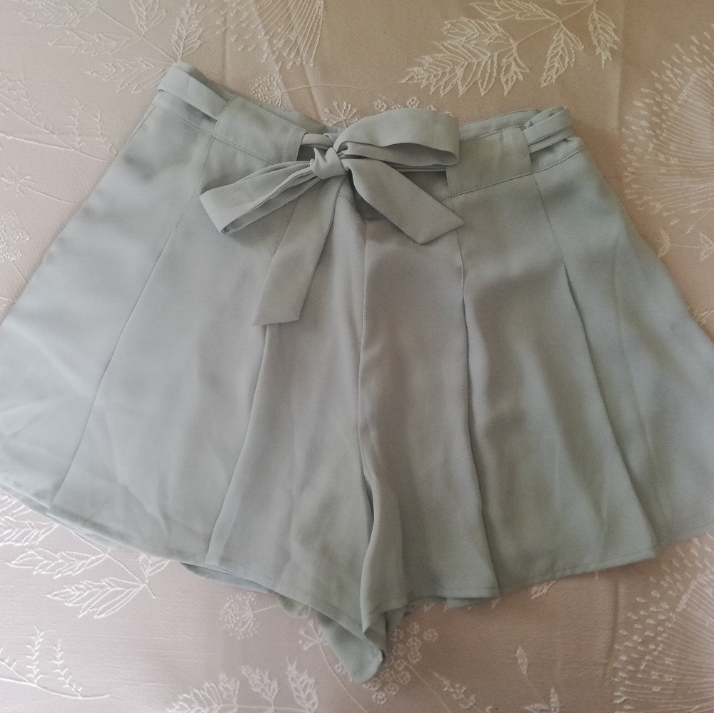 Aritzia Light Blue Skort with Bow